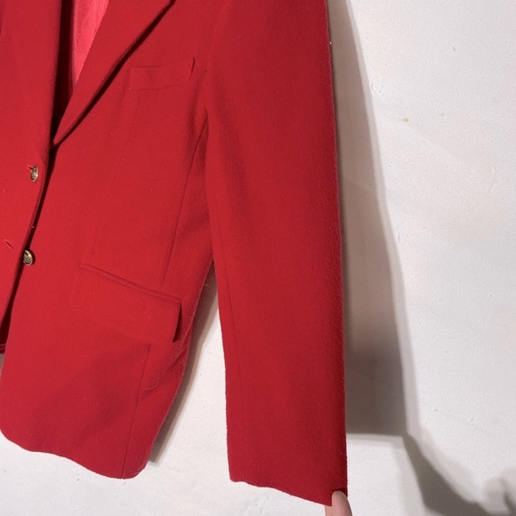 Vintage Two Roads Oversized Red Wool Blend Blazer M - Picture 7 of 13